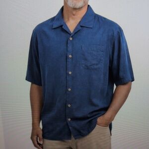 Tommy Bahama 100% Silk Palm Fronds Camp Shirt
